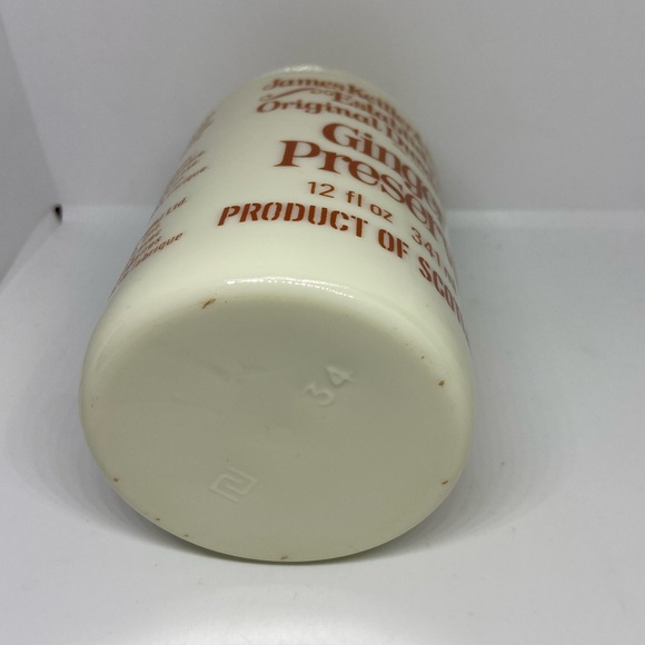Vintage James Keiller & Son Ltd. Ginger Preserve Jar Crock Dundee Milk Glass - Picture 8 of 9